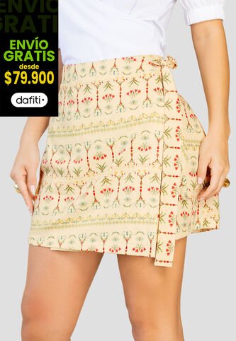 Falda Corta Mujer Estampado Mp 112272 MP