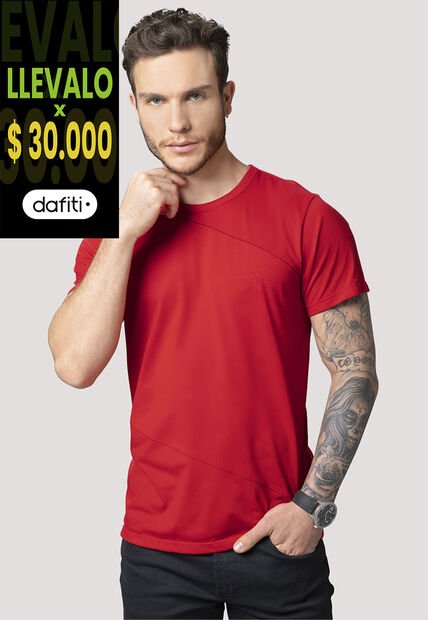 Camiseta Hombre Rojo Mp 88199
