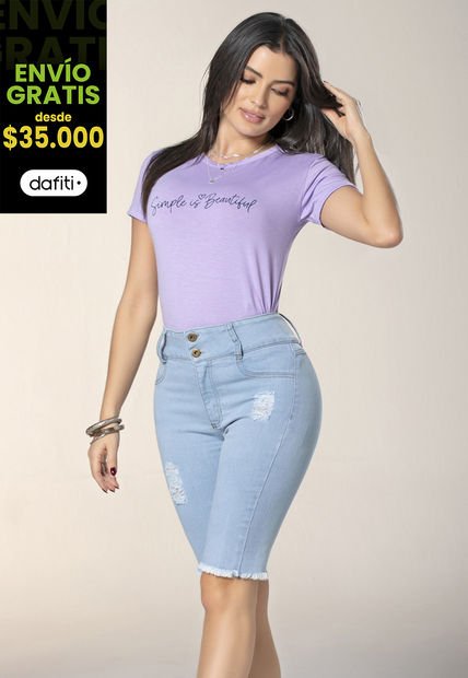 Camiseta Mujer Lila Mp 16853