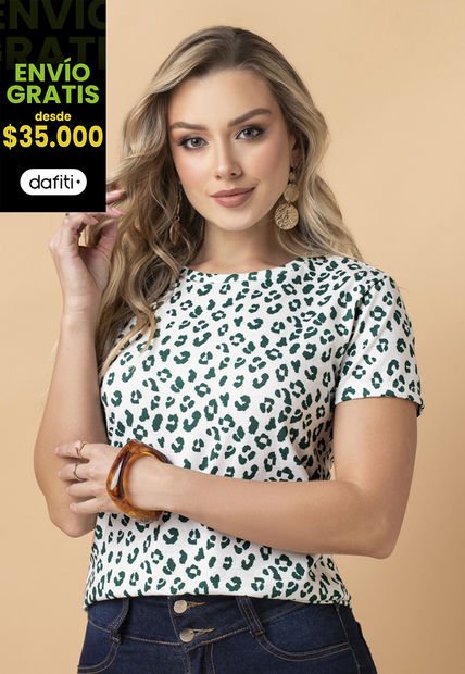 Camiseta Mujer Estampado Mp 2361