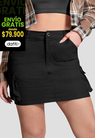 Falda Corta Mujer Negro Mp 110992 MP