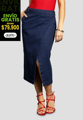 Falda Larga Mujer Azul Mp 111863 MP