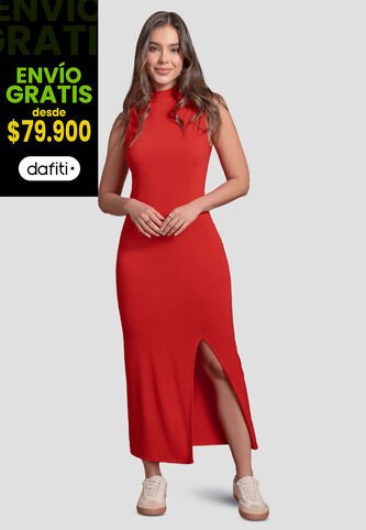 Vestido Largo Mujer Rojo Mp 103739 MP
