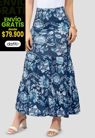 Falda Larga Mujer Estampado Mp 111074 MP