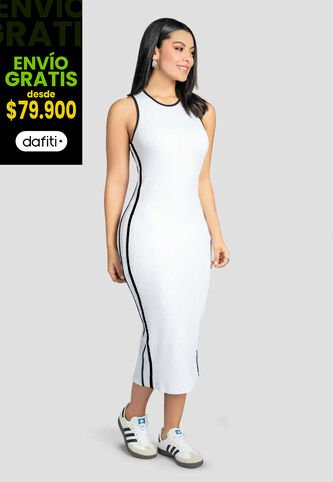 Vestido Largo Mujer Blanco Mp 111776 MP