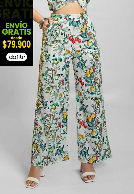 Pantalón Mujer Estampado Mp 111778
