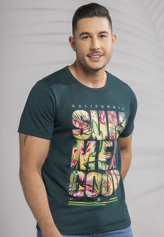 Camiseta Hombre Verde Mp 102476 MP