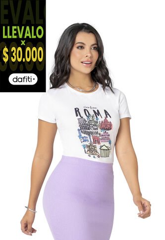 Camiseta Mujer Blanco Mp 9407 MP