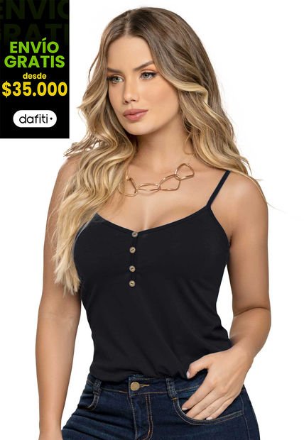 Camiseta Mujer Negro Mp 4760