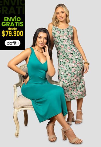 Vestido Paq X2 Mujer Bicolor Mp 112022 MP