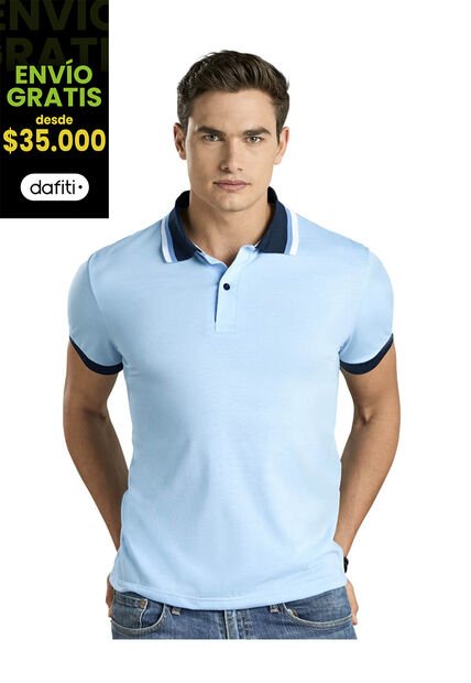Polo Hombre Azul Baby Mp 96612