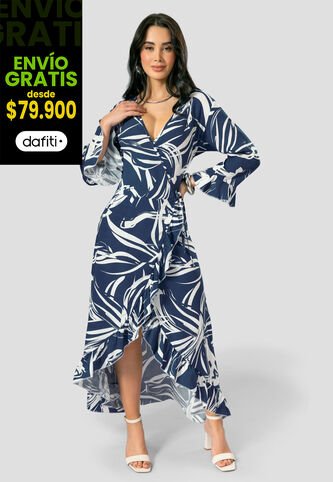 Vestido Largo Mujer Estampado Mp 112051 MP