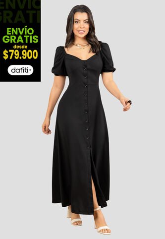 Vestido Largo Mujer Negro Mp 112045 MP