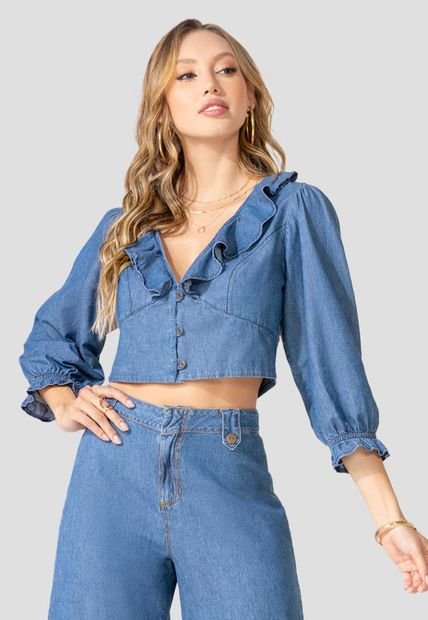 Blusa Mujer Azul Mp 100302