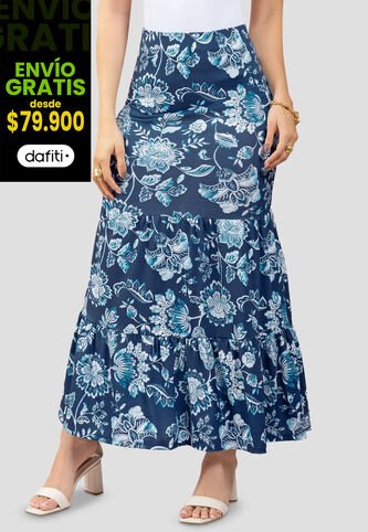 Falda Larga Mujer Estampado Mp 111074 MP