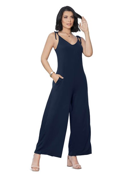 Enterizo Largo Exterior Azul Navy Mp 7230