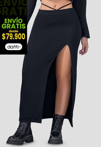Falda Larga Mujer Negro Mp 110266 MP