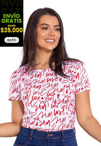 Camiseta Mujer Estampado Mp 113426 MP