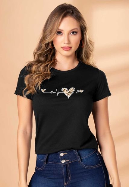 Camiseta Mujer Negro Mp 2808