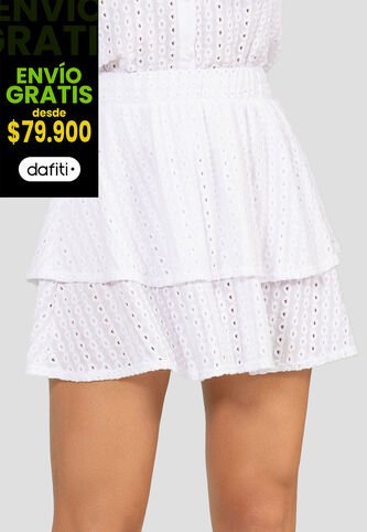 Falda Corta Mujer Blanco Mp 110536 MP