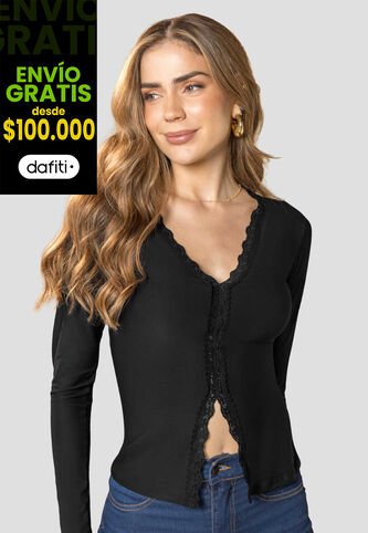 Camibuzo Mujer Negro Mp 114382 MP