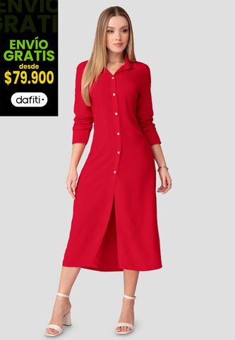 Vestido Largo Mujer Rojo Mp 111082 MP