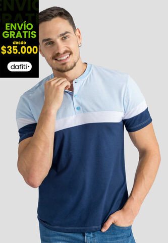 Polo Hombre Azul Baby Mp 100468 MP
