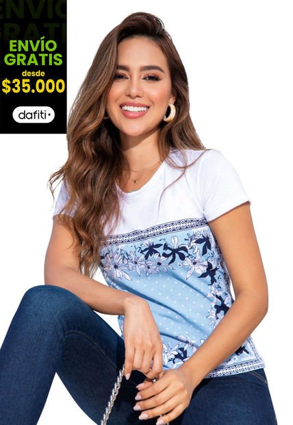 Camiseta Mujer Blanco Mp 33469