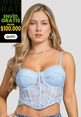 Blusa Mujer Azul Baby Mp 114613 MP