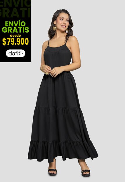 Vestido Mujer Negro Mp 110866