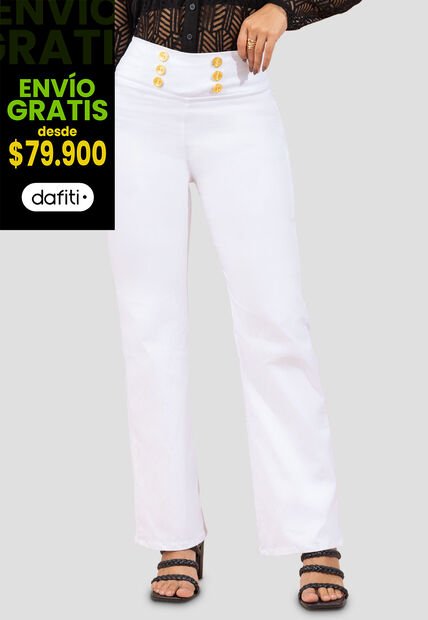 Pantalón Mujer Blanco Mp 100069