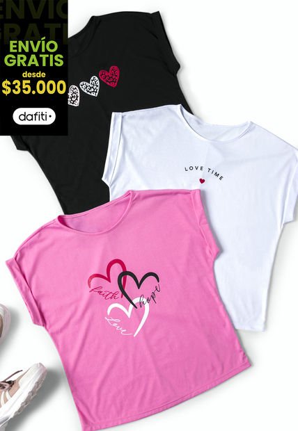 Camiseta Mujer Negro Mp 2363