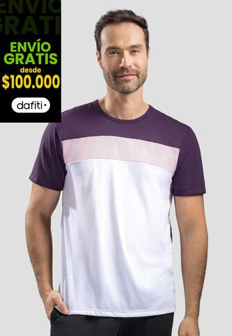 Camiseta Hombre Vino-Rosa-Blanco Mp 70042 MP