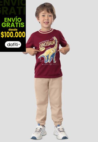 Conjunto Niño Infantil Merlot-Latte Mp 113079 MP