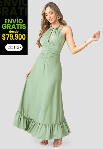 Vestido Largo Mujer Verde Matcha Mp 110420 MP
