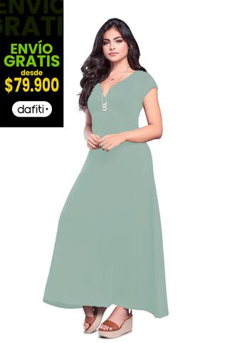Vestido Largo Mujer Verde Oliva Mp 79860 MP