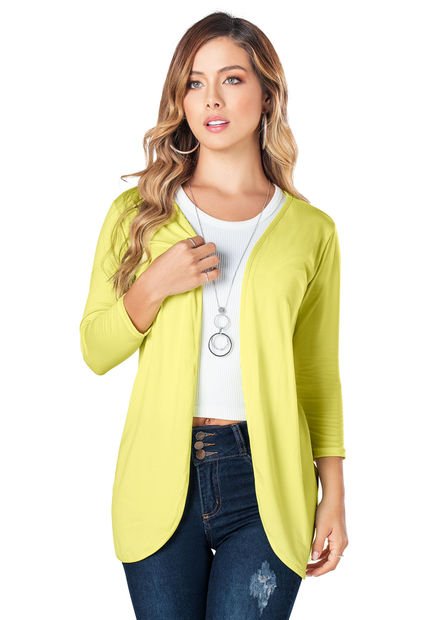 Cardigan Mujer Amarillo Mp 89021