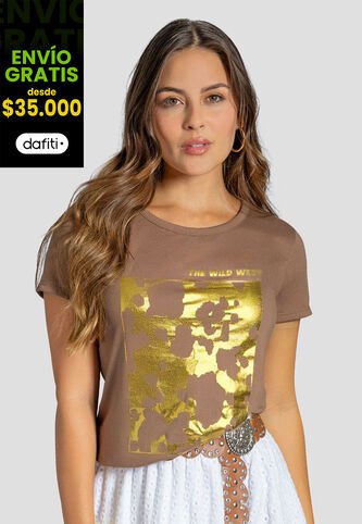 Camiseta Mujer Chocolate Mp 113247 MP