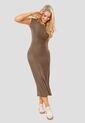 Vestido Largo Mujer Chocolate Mp 114022 de MP