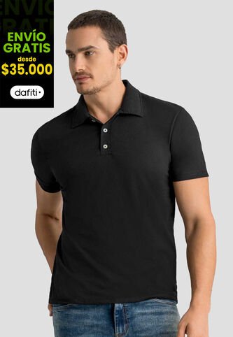 Polo Hombre Negro Mp 113053 MP