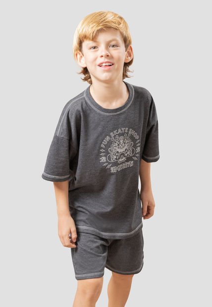 Conjunto Infantil Masculino Negro Cross Mp 105970