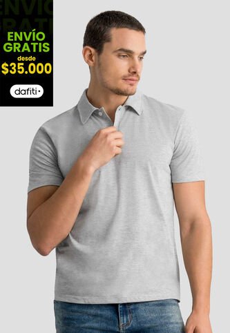 Polo Hombre Gris Jaspe Mp 113053 MP