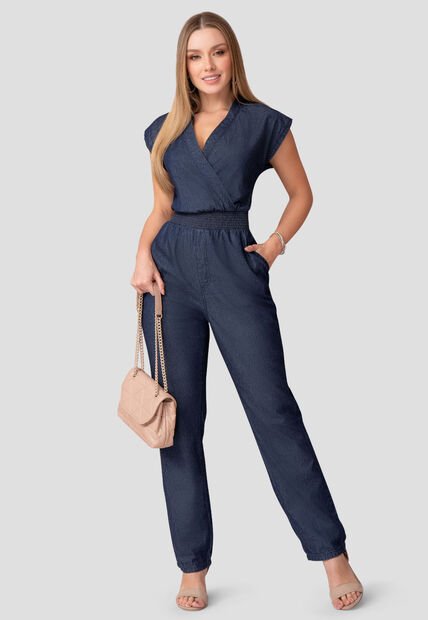 Enterizo Largo Mujer Azul Oscuro Mp 111304