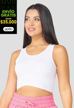 Crop Top Mujer Blanco Mp 100130
