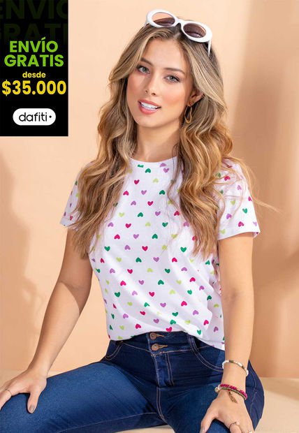 Camiseta Mujer Estampado Mp 2807