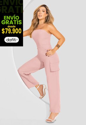 Enterizo Largo Mujer Rosa Polvo Mp 102617