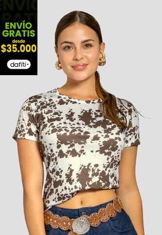 Camiseta Mujer Estampado Mp 113246 MP