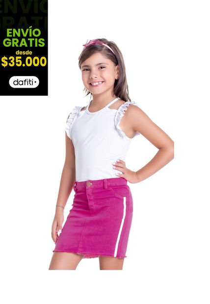 Falda Para Niña Fucsia MP