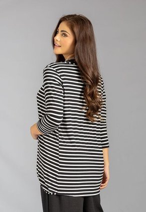 Cardigan Mujer Negro-Blanco Mp 113211