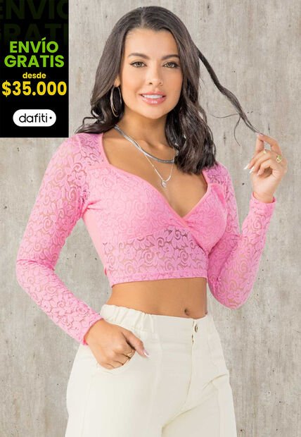 Crop Top Mujer Rosa Mp 102290